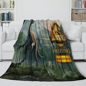 Jurassic World Blanket Flannel Throw Room Decoration
