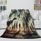 Jurassic World Rebirth Blanket Flannel Throw Room Decoration
