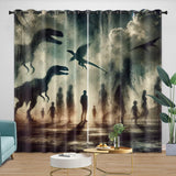Jurassic World Rebirth Curtains Blackout Window Drapes Room Decoration