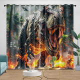Jurassic World Rebirth Curtains Blackout Window Drapes Room Decoration