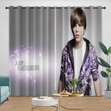 Justin Bieber Curtains Blackout Window Drapes Kids Room Decoration