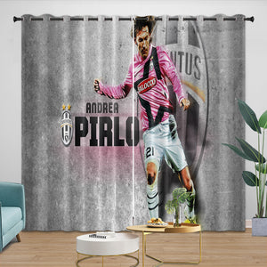 Juventus Football Club Curtains Blackout Window Drapes Room Decoration