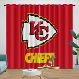 Kansas City Chiefs Curtains Blackout Window Drapes Kids Room Decoration