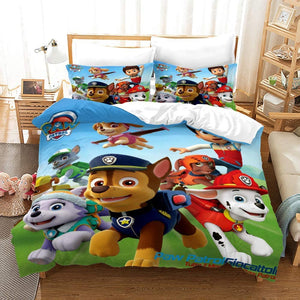 Kid bedding PAW Patrol Pattern Duvet Cover Without Filler