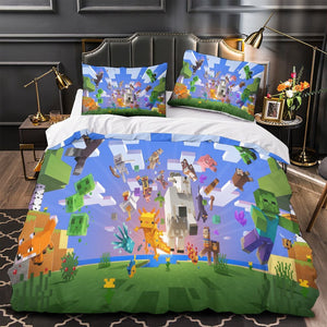 Kids room Minecraft Duvet Cover Pattern Bedding Set Without Filler