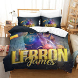 Lakers LeBron Raymone James Bedding Set Pattern Quilt Duvet Cover