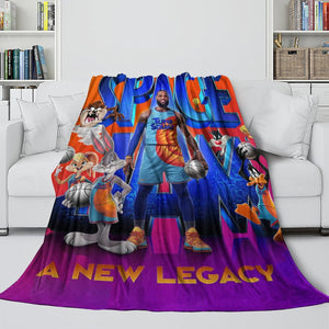 Lakers LeBron Raymone James Blanket Flannel Throw Room Decoration