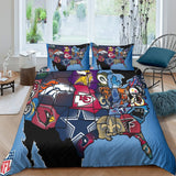 Los Angeles Chargers Bedding Set Duvet Cover Without Filler