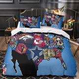 Los Angeles Chargers Bedding Set Duvet Cover Without Filler