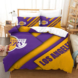 Los Angeles Lakers Bedding Set Pattern Quilt Duvet Cover