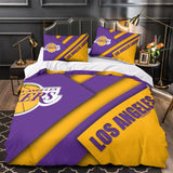 Los Angeles Lakers Bedding Set Pattern Quilt Duvet Cover