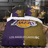 Los Angeles Lakers Bedding Set Pattern Quilt Duvet Cover