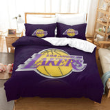 Los Angeles Lakers Bedding Set Pattern Quilt Duvet Cover