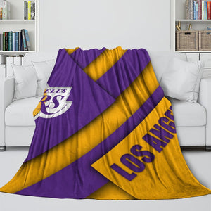Los Angeles Lakers Blanket Flannel Throw Room Decoration