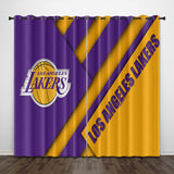 Los Angeles Lakers Curtains Pattern Blackout Window Drapes