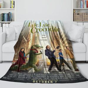 Lyle Lyle Crocodile Blanket Pattern Flannel Throw Room Decoration