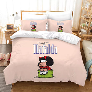 Mafalda Bedding Set Pattern Quilt Cover Without Filler