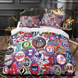 Major League Baseball MLB Duvet Cover Bedding Set Without Filler