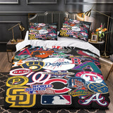 Major League Baseball MLB Duvet Cover Bedding Set Without Filler
