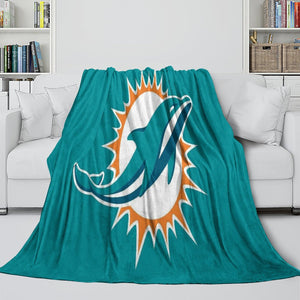 Miami Dolphins Blanket Flannel Fleece Throw Room Decoration