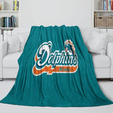 Miami Dolphins Blanket Flannel Fleece Throw Room Decoration