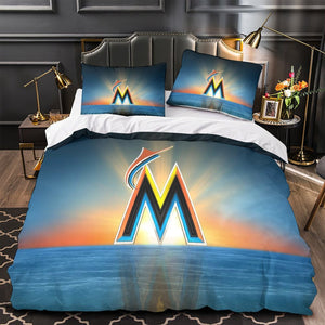 Miami Marlins Bedding Set Quilt Cover Without Filler