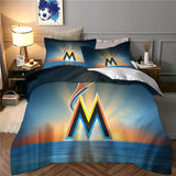 Miami Marlins Bedding Set Quilt Cover Without Filler