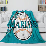 Miami Marlins Blanket Flannel Throw Room Decoration