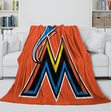 Miami Marlins Blanket Flannel Throw Room Decoration