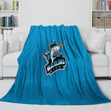 Miami Marlins Blanket Flannel Throw Room Decoration