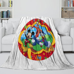 Mickey Mouse Club House Blanket Kids Flannel Throw Room Decoration