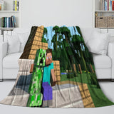 Game Pattern Minecraft Blanket Flannel Throw Room Decoration