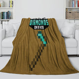 Minecraft Blanket Flannel Throw Kids Room Decoration
