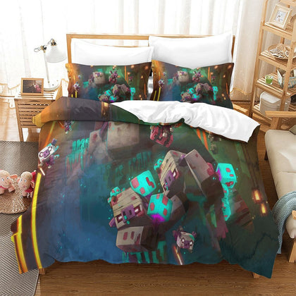 Minecraft Legends Duvet Cover Bedding Set Without Filler