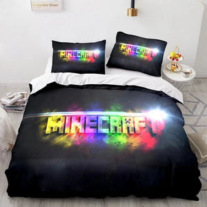 Minecraft Pattern Duvet Cover Kids Room Bedding Sets