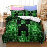 Minecraft Pattern Duvet Cover Kids Room Bedding Sets