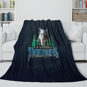 Minnesota Timberwolves Blanket Flannel Fleece Throw Room Decoration