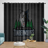 Minnesota Timberwolves Curtains Blackout Window Drapes Room Decoration