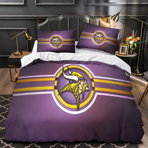 Minnesota Vikings Bedding Set Duvet Cover Without Filler
