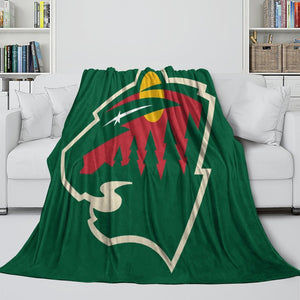 Minnesota Wild Blanket Flannel Throw Kids Room Decoration