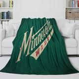 Minnesota Wild Blanket Flannel Throw Kids Room Decoration