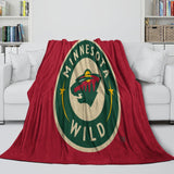 Minnesota Wild Blanket Flannel Throw Kids Room Decoration