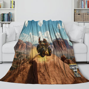 Monster Jam Steel Titans Truck Blanket Flannel Fleece Throw