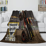 Monster Jam Steel Titans Truck Blanket Flannel Fleece Throw