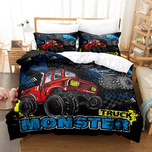 Monster Truck Bedding Set Pattern Quilt Cover Without Filler