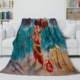 Movie Ne Zha 2 Blanket Flannel Throw Room Decoration