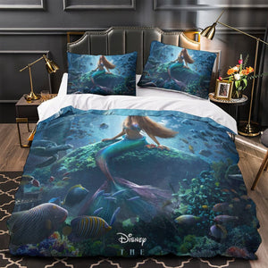 Movie The Little Mermaid Bedding Set Quilt Duvet Cover Without Filler
