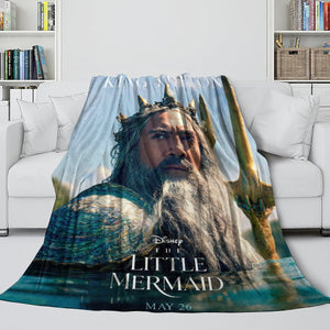 Movie The Little Mermaid Blanket Flannel Throw Room Decoration