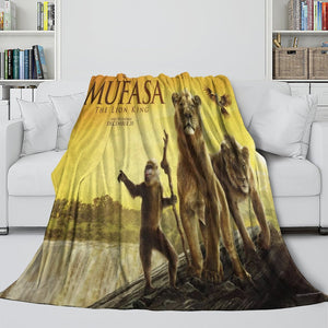 Mufasa The Lion King Blanket Flannel Throw Room Decoration