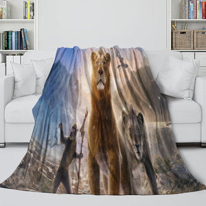 Mufasa The Lion King Blanket Flannel Throw Room Decoration